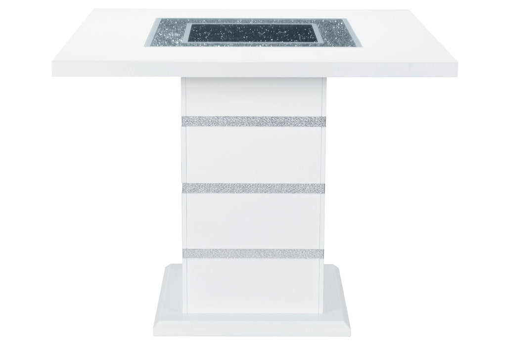 MONACO WHITE BAR TABLE - Home Furniture And More (Brentwood, MD)