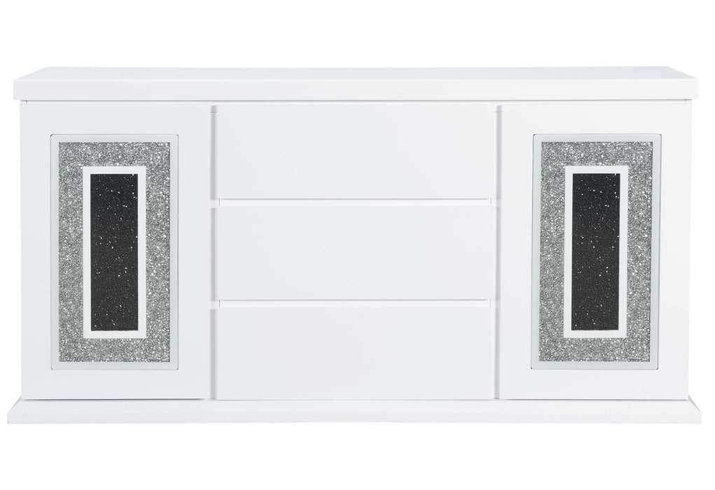 MONACO WHITE BUFFET - Home Furniture And More (Brentwood, MD)
