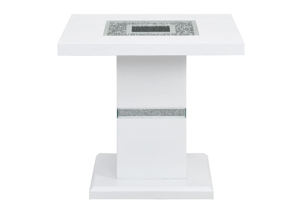 MONACO WHITE END TABLE - Home Furniture And More (Brentwood, MD)