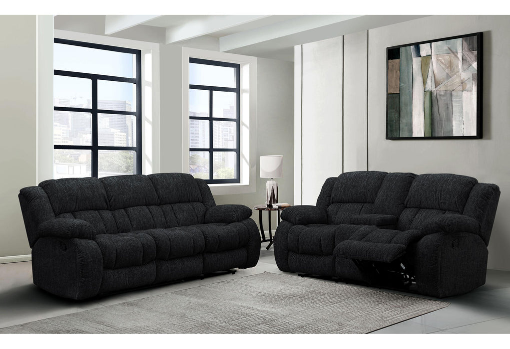 U250 EBONY RECLINING SOFA/CONSOLE RECLINING LOVESEAT - Home Furniture And More (Brentwood, MD)