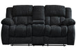 U250 EBONY CONSOLE RECLINING LOVESEAT - Home Furniture And More (Brentwood, MD)