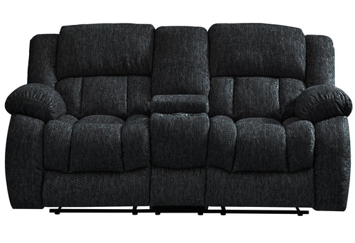 U250 EBONY CONSOLE RECLINING LOVESEAT - Home Furniture And More (Brentwood, MD)