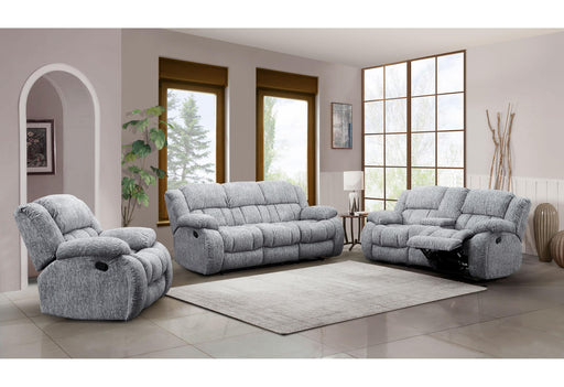 U250 GREY RECLINING SOFA/CONSOLE RECLINING LOVESEAT/GLIDER RECLINER - Home Furniture And More (Brentwood, MD)