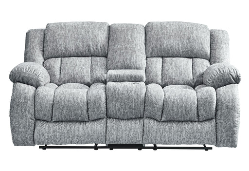 U250 GREY CONSOLE RECLINING LOVESEAT - Home Furniture And More (Brentwood, MD)