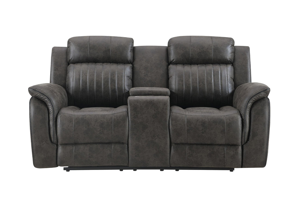 U8517 GREY CONSOLE RECLINING LOVESEAT - Home Furniture And More (Brentwood, MD)