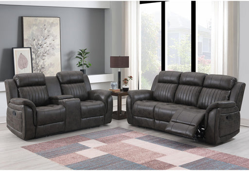 U8517 GREY RECLINING SOFA/CONSOLE RECLINING LOVESEAT - Home Furniture And More (Brentwood, MD)