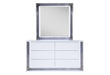 YLIME SMOOTH WHITE MIRROR WITH LED - Home Furniture And More (Brentwood, MD)