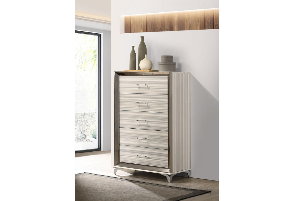 ZAMBRANO WHITE CHEST - Home Furniture And More (Brentwood, MD)
