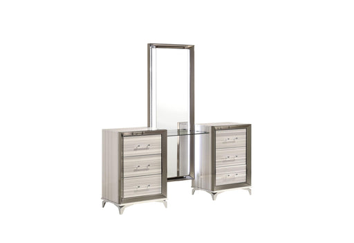 ZAMBRANO WHITE VANITY - Home Furniture And More (Brentwood, MD)