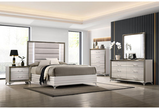 ZAMBRANO WHITE QUEEN BED GROUP - Home Furniture And More (Brentwood, MD)
