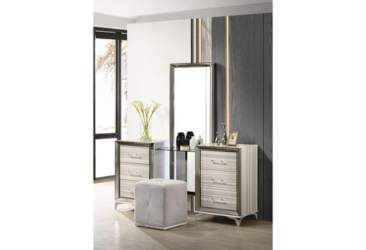 ZAMBRANO WHITE VANITY SET - Home Furniture And More (Brentwood, MD)