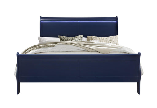 CHARLIE BLUE KING BED WITH LED - Home Furniture And More (Brentwood, MD)