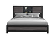 LISBON GREY/BLACK BOOKCASE KING BED - Home Furniture And More (Brentwood, MD)