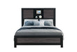 LISBON GREY/BLACK BOOKCASE QUEEN BED - Home Furniture And More (Brentwood, MD)