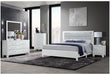 LUCCIA WHITE KING BED GROUP WITH LED - Home Furniture And More (Brentwood, MD)