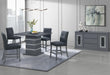 MONACO DARK GREY BAR TABLE AND 4 MONACO DARK GREY BAR STOOLS - Home Furniture And More (Brentwood, MD)