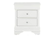 POMPEI METALLIC WHITE NIGHTSTAND - Home Furniture And More (Brentwood, MD)