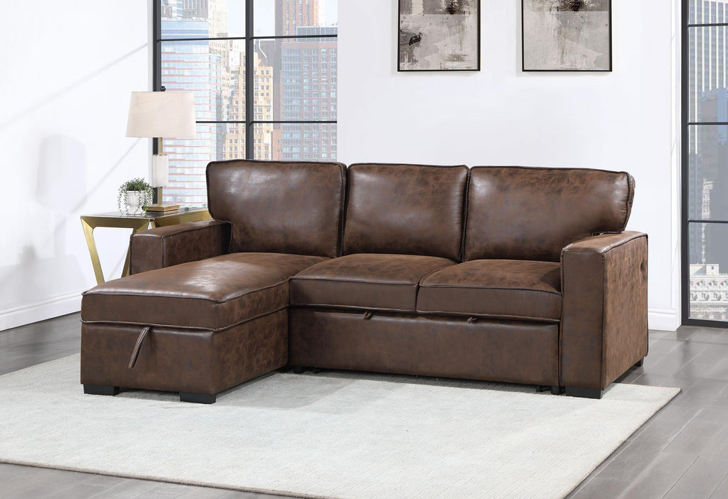 U0203 COFFEE REVERSIBLE PULL OUT SOFA BED - Home Furniture And More (Brentwood, MD)
