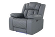 U7068 GREY 10 POWER RECLINER WITH LED - Home Furniture And More (Brentwood, MD)