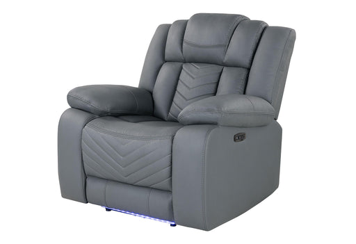 U7068 GREY 10 POWER RECLINER WITH LED - Home Furniture And More (Brentwood, MD)