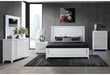 ALINA WHITE KING BED GROUP WITH LED - Home Furniture And More (Brentwood, MD)
