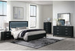 REID BLACK KING BED DRESSER MIRROR NIGHTSTAND - Home Furniture And More (Brentwood, MD)
