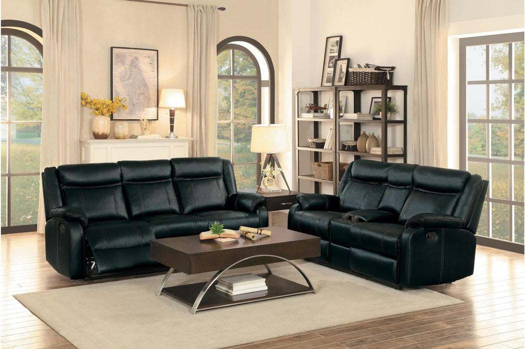 Jude Double Glider Recliner Loveseat in Black 8201BLK-2 - Home Furniture And More (Brentwood, MD)
