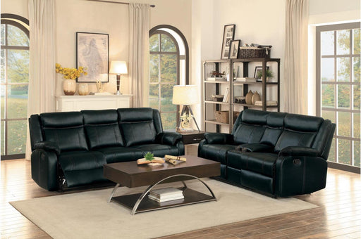 Jude Double Glider Recliner Loveseat in Black 8201BLK-2 - Home Furniture And More (Brentwood, MD)