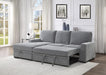 Morelia 2pc Sectional with Pull Out Bed and Left Chaise in Dark Gray 9468DG*2LC2R - Home Furniture And More (Brentwood, MD)