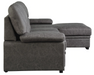 Michigan Sectional with Pull Out Bed and Right Chaise in Dark Gray 9407DG*2RC3L - Home Furniture And More (Brentwood, MD)