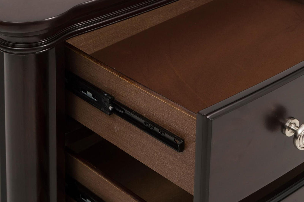 Marston 3 Drawer Nightstand in Dark Cherry 2615DC-4 - Home Furniture And More (Brentwood, MD)