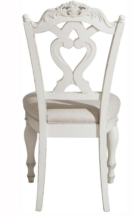 Cinderella Chair in Antique White with Grey Rub-Through 1386NW-11C - Home Furniture And More (Brentwood, MD)