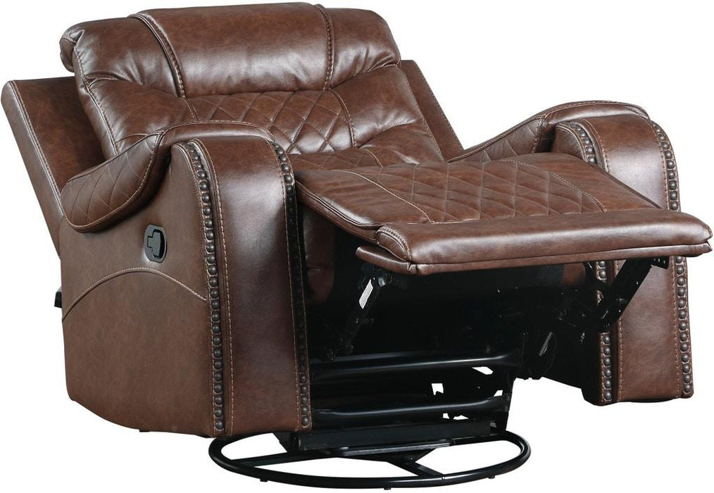 Putnam Swivel Glider Reclining Chair in Brown 9405BR-1 - Home Furniture And More (Brentwood, MD)
