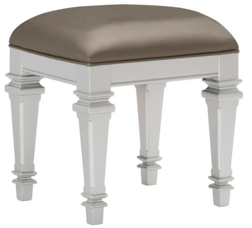 Avondale Vanity Stool in Silver 1646-14 - Home Furniture And More (Brentwood, MD)