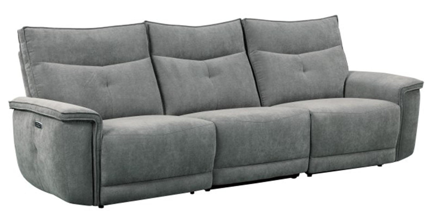 Tesoro Power Double Reclining Sofa w/ Power Headrests in Dark Gray 9509DG-3PWH* - Home Furniture And More (Brentwood, MD)