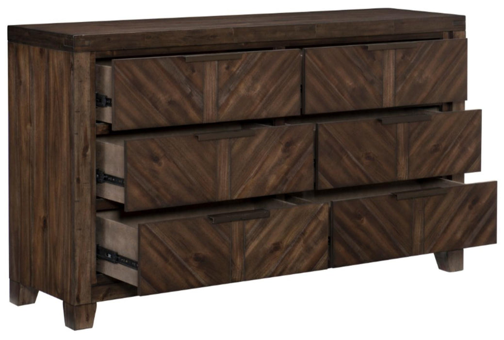 Parnell Dresser in Rustic Cherry 1648-5 - Home Furniture And More (Brentwood, MD)