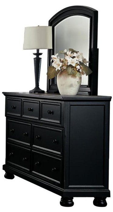 Laurelin Mirror in Black 1714BK-6 - Home Furniture And More (Brentwood, MD)