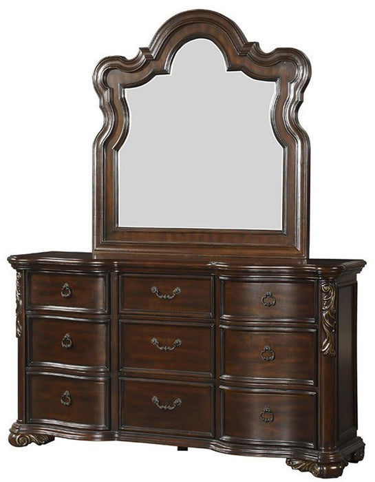 Royal Highlands 9 Drawer Dresser in Rich Cherry 1603-5 - Home Furniture And More (Brentwood, MD)