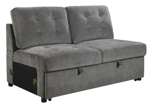 Logansport Armless 2-Seater with Pull-out Bed in Gray 9401GRY-2A - Home Furniture And More (Brentwood, MD)