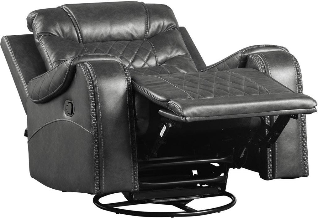 Putnam Swivel Glider Reclining Chair in Gray 9405GY-1 - Home Furniture And More (Brentwood, MD)