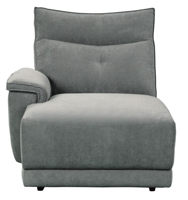 Tesoro Left Side Chaise in Dark Gray 9509DG-5L - Home Furniture And More (Brentwood, MD)