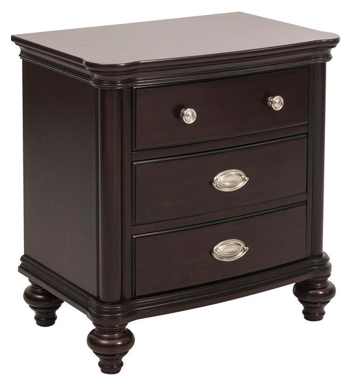 Marston 3 Drawer Nightstand in Dark Cherry 2615DC-4 - Home Furniture And More (Brentwood, MD)