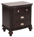 Marston 3 Drawer Nightstand in Dark Cherry 2615DC-4 - Home Furniture And More (Brentwood, MD)