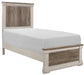 Arcadia Twin Panel Bed in White & Weathered Gray 1677T-1* - Home Furniture And More (Brentwood, MD)