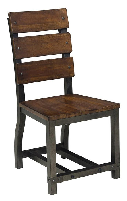Holverson Side Chair in Rustic Brown (Set of 2) - Home Furniture And More (Brentwood, MD)