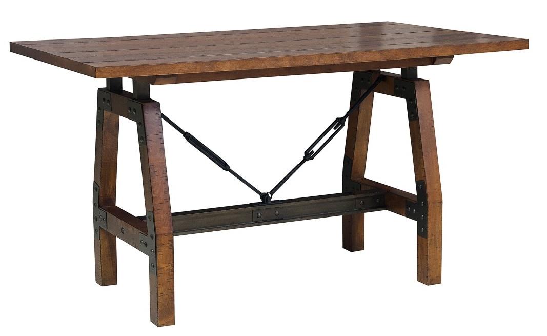 Holverson Counter Height Table in Rustic Brown 1715-36 - Home Furniture And More (Brentwood, MD)
