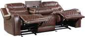 Putnam Double Reclining Sofa with Drop-Down in Brown 9405BR-3 - Home Furniture And More (Brentwood, MD)