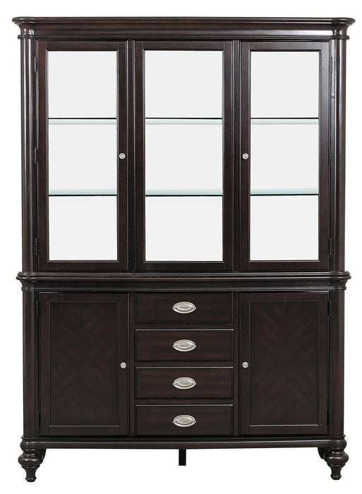Marston Buffet with Hutch in Dark Cherry 2615DC-50-55 - Home Furniture And More (Brentwood, MD)