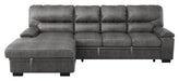 Michigan Sectional with Pull Out Bed and Left Chaise in Dark Gray 9407DG*2LC3R - Home Furniture And More (Brentwood, MD)