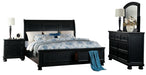 Laurelin Queen Sleigh Platform Storage Bed in Black 1714BK-1 - Home Furniture And More (Brentwood, MD)